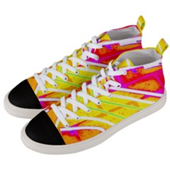 Pop Art Neon Wall Men s Mid-top Canvas Sneakers by essentialimage365