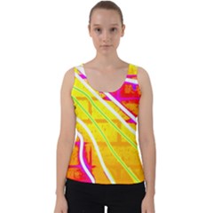 Pop Art Neon Wall Velvet Tank Top by essentialimage365