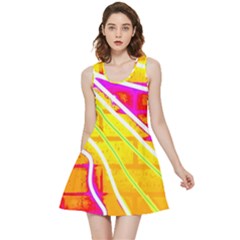 Pop Art Neon Wall Inside Out Reversible Sleeveless Dress