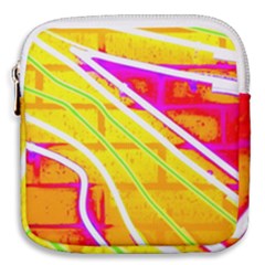 Pop Art Neon Wall Mini Square Pouch by essentialimage365