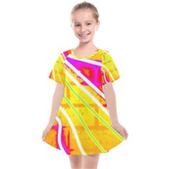 Pop Art Neon Wall Kids  Smock Dress by essentialimage365