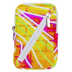 Pop Art Neon Wall Belt Pouch Bag (large) by essentialimage365