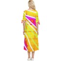 Pop Art Neon Wall Bow Sleeve Chiffon Midi Dress View4