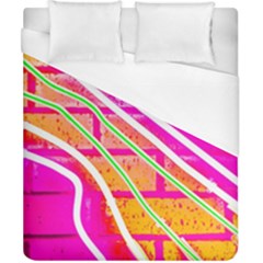 Pop Art Neon Wall Duvet Cover (california King Size)