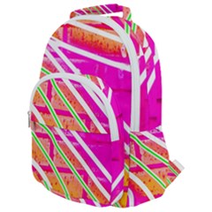 Pop Art Neon Wall Rounded Multi Pocket Backpack by essentialimage365