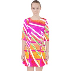 Pop Art Neon Wall Pocket Dress by essentialimage365