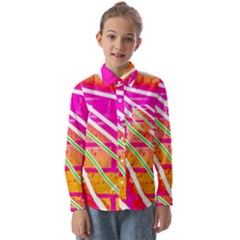 Pop Art Neon Wall Kids  Long Sleeve Shirt