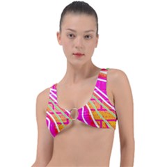 Pop Art Neon Wall Ring Detail Bikini Top by essentialimage365