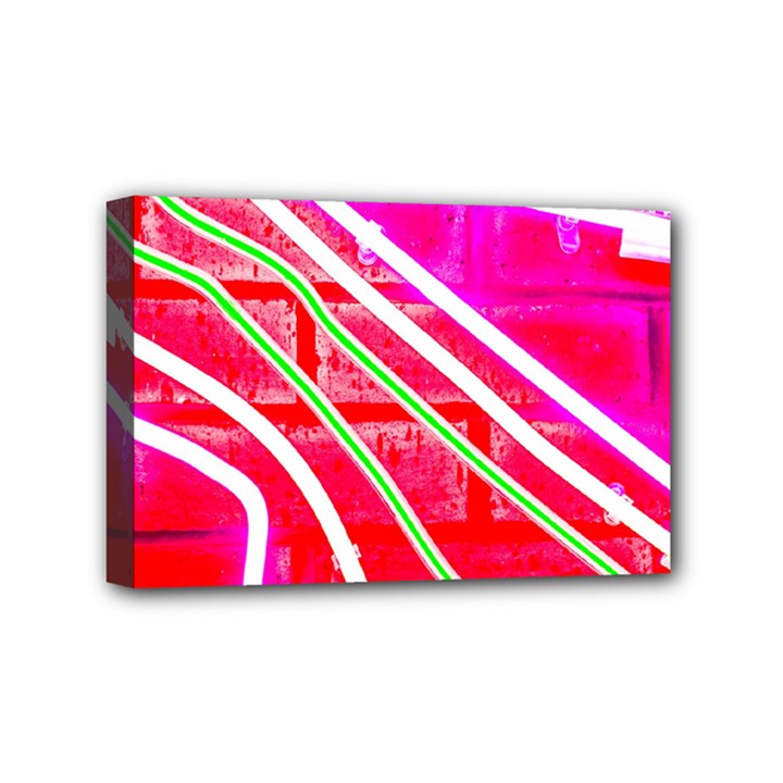 Pop Art Neon Wall Mini Canvas 6  x 4  (Stretched)