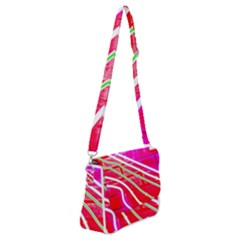 Pop Art Neon Wall Shoulder Bag With Back Zipper by essentialimage365