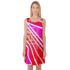 Pop Art Neon Wall Sleeveless Satin Nightdress by essentialimage365