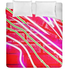 Pop Art Neon Wall Duvet Cover Double Side (california King Size) by essentialimage365