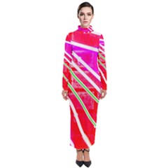 Pop Art Neon Wall Turtleneck Maxi Dress by essentialimage365