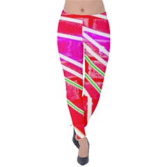 Pop Art Neon Wall Velvet Leggings by essentialimage365