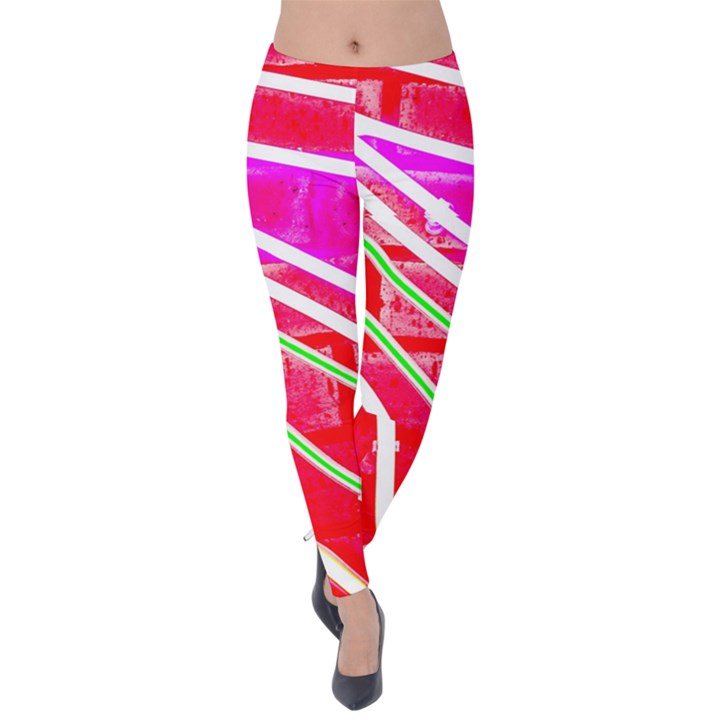 Pop Art Neon Wall Velvet Leggings