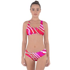 Pop Art Neon Wall Criss Cross Bikini Set by essentialimage365