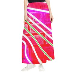 Pop Art Neon Wall Maxi Chiffon Skirt by essentialimage365