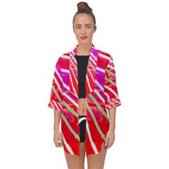 Pop Art Neon Wall Open Front Chiffon Kimono by essentialimage365