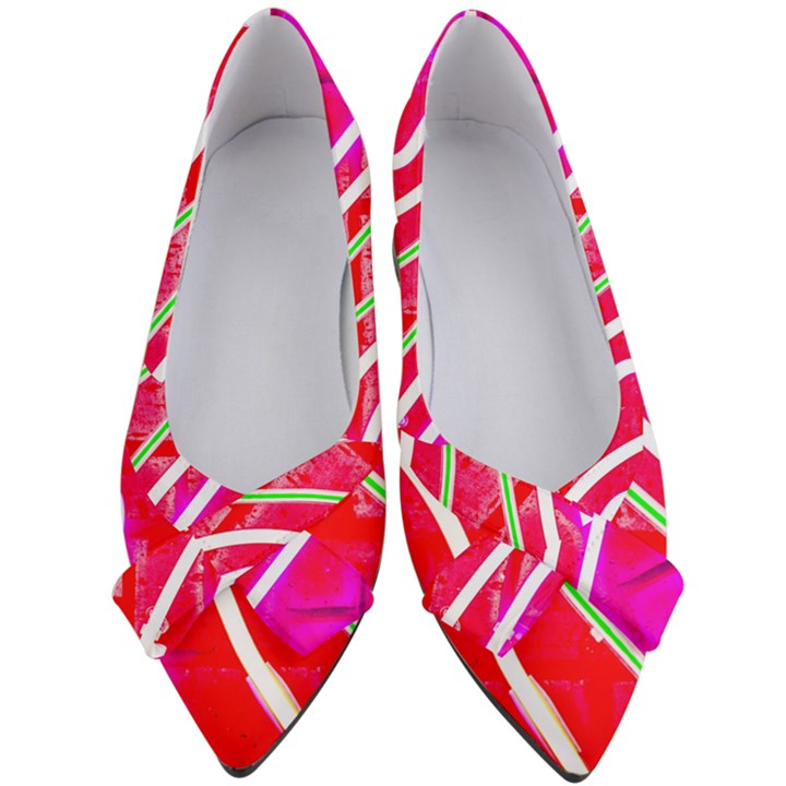 Pop Art Neon Wall Women s Bow Heels