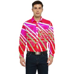 Pop Art Neon Wall Men s Long Sleeve Pocket Shirt  by essentialimage365