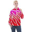 Pop Art Neon Wall Women s Long Sleeve Pocket Shirt View1