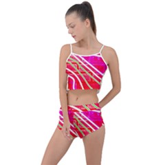 Pop Art Neon Wall Summer Cropped Co-ord Set by essentialimage365