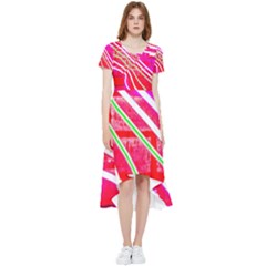 Pop Art Neon Wall High Low Boho Dress