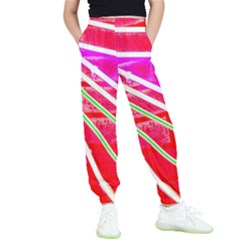 Pop Art Neon Wall Kids  Elastic Waist Pants by essentialimage365