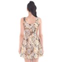 Clock Butterfly Pattern Scoop Neck Skater Dress View2