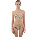 Clock Butterfly Pattern Wrap Around Bikini Set View1