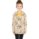 Clock Butterfly Pattern Kids  Double Breasted Button Coat View1