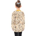 Clock Butterfly Pattern Kids  Double Breasted Button Coat View2