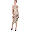 Clock Butterfly Pattern Sleeveless Pencil Dress View3