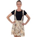 Clock Butterfly Pattern Velvet Suspender Skater Skirt View1