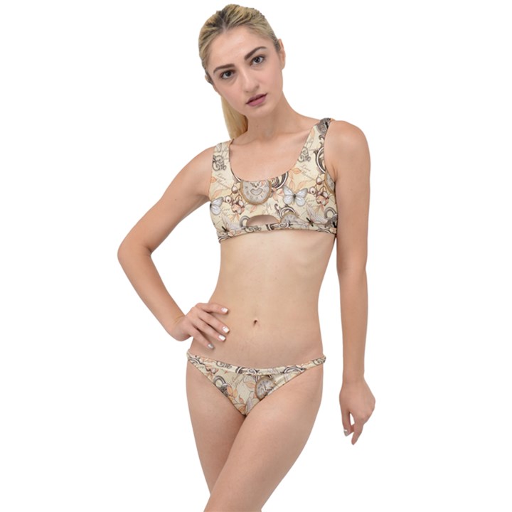 Clock Butterfly Pattern The Little Details Bikini Set