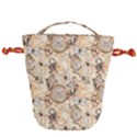 Clock Butterfly Pattern Drawstring Bucket Bag View2