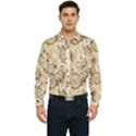 Clock Butterfly Pattern Men s Long Sleeve Pocket Shirt  View1