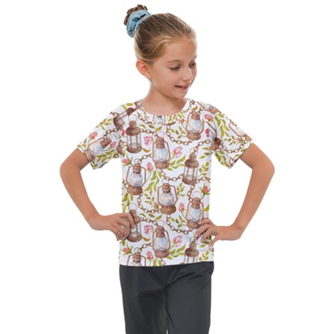 Latterns Pattern Kids  Mesh Piece Tee by designsbymallika