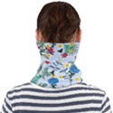 Blue Floral Stripes Face Seamless Bandana (Adult) View2