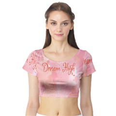 Dream High Short Sleeve Crop Top by designsbymallika