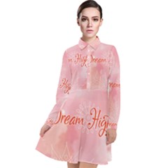 Dream High Long Sleeve Chiffon Shirt Dress by designsbymallika