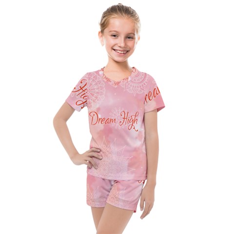 Dream High Kids  Mesh Tee And Shorts Set by designsbymallika