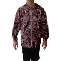 Red Leaves Photo Pattern Kids  Hooded Windbreaker