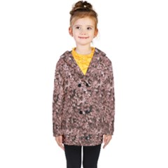 Red Leaves Photo Pattern Kids  Double Breasted Button Coat by dflcprintsclothing