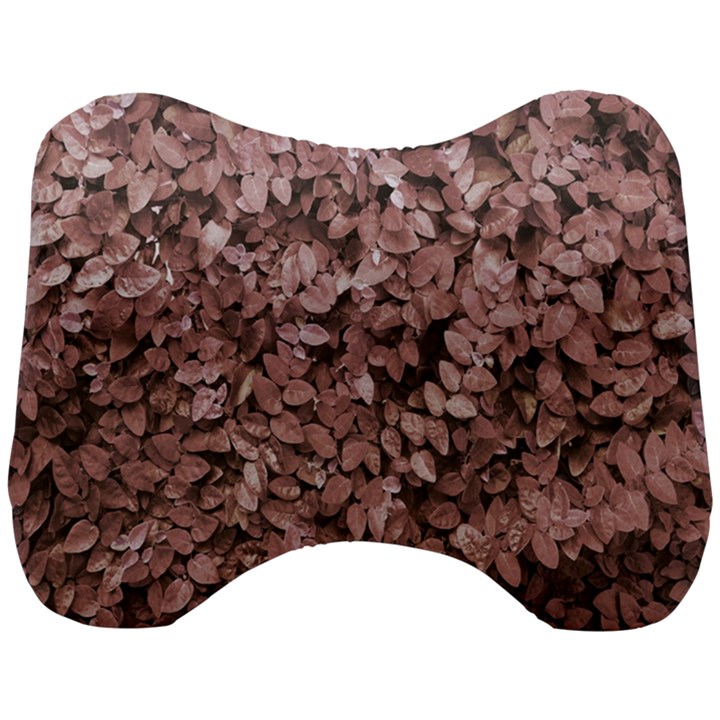 Red Leaves Photo Pattern Head Support Cushion