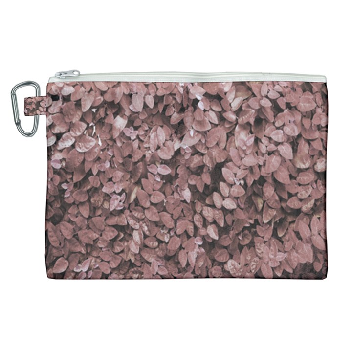 Red Leaves Photo Pattern Canvas Cosmetic Bag (XL)