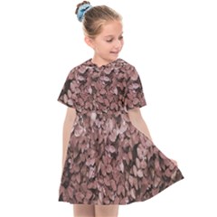 Red Leaves Photo Pattern Kids  Sailor Dress