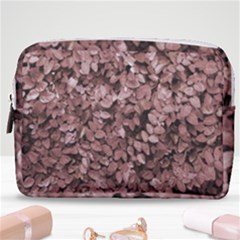 Red Leaves Photo Pattern Make Up Pouch (medium) by dflcprintsclothing