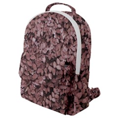 Red Leaves Photo Pattern Flap Pocket Backpack (small) by dflcprintsclothing