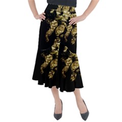 Bud Gilt  Midi Mermaid Skirt by MRNStudios